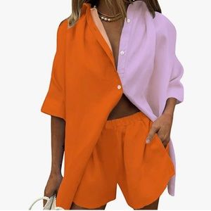 Color Block Lounge Set 🧡💗